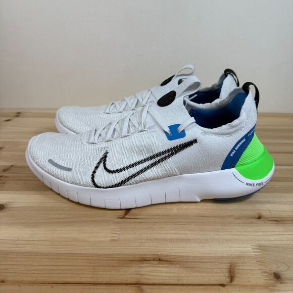 Nike Free RN Flyknit Next Nature White Blue Men 11.5 Running Shoes FB1276-104 - Picture 3 of 10